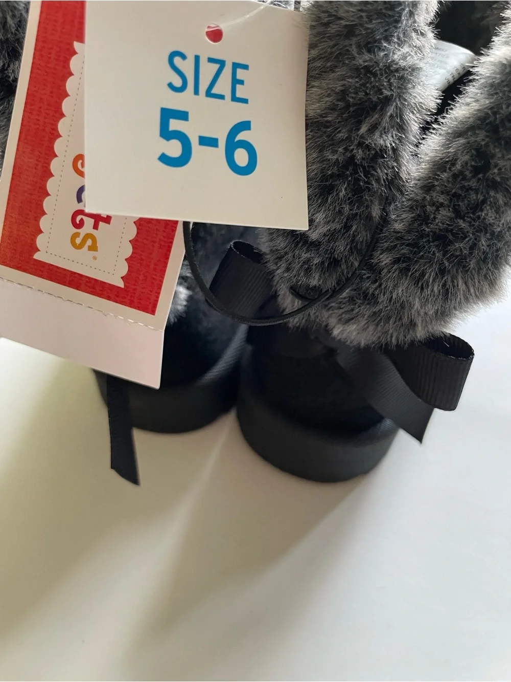 Toddlers Black Faux-Fur Lined Winter Boots